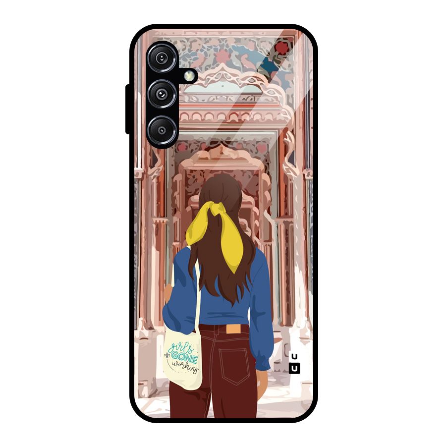 wonderful Girl Glass Back Case for Galaxy M34 5G