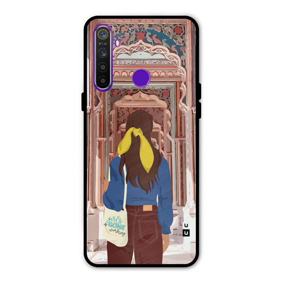 wonderful Girl Glass Back Case for Realme 5s