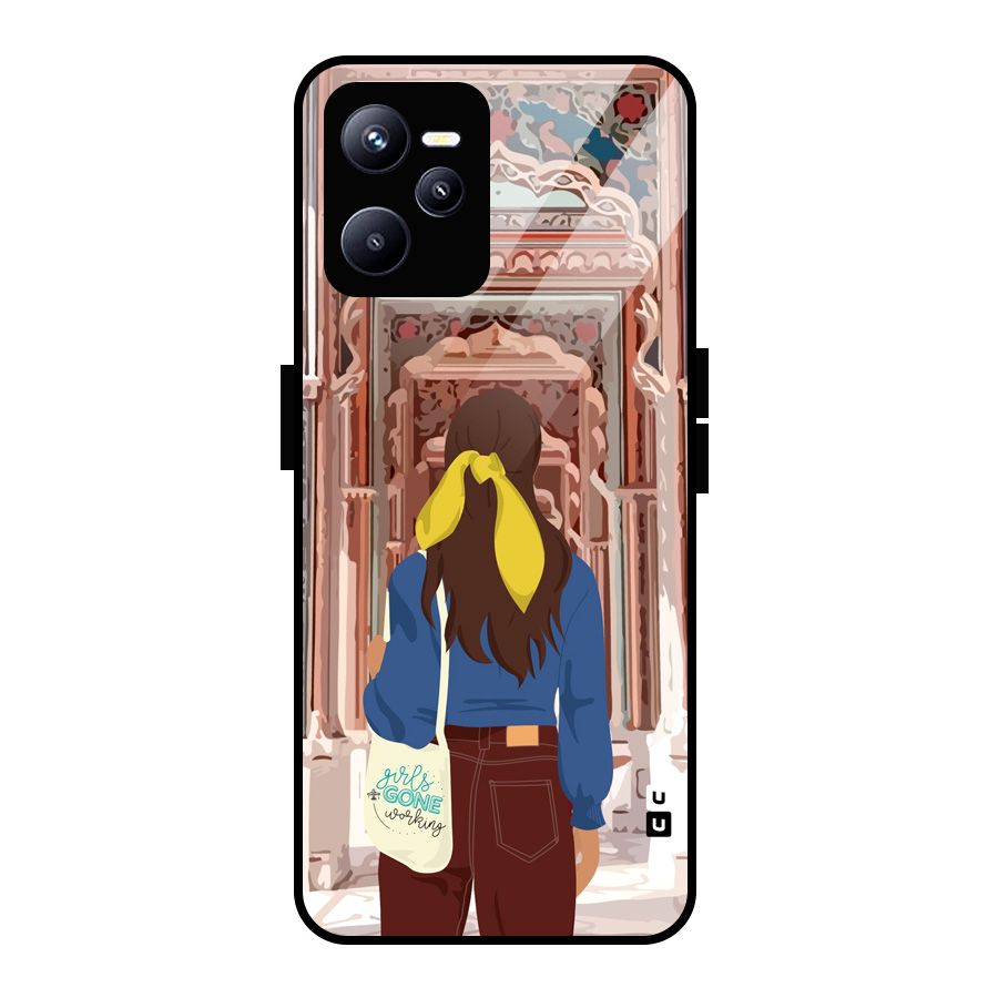 wonderful Girl Glass Back Case for Realme C35