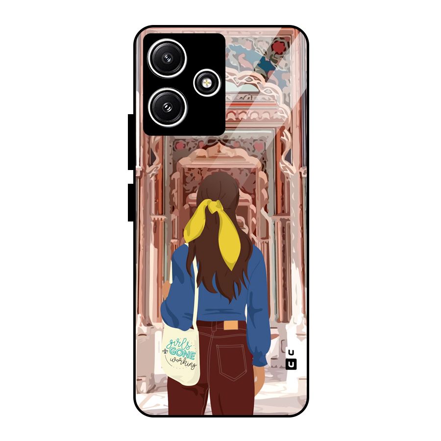 wonderful Girl Glass Back Case for Redmi 12 5G