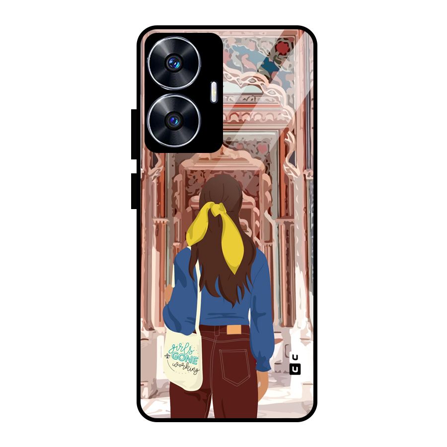 wonderful Girl Glass Back Case for realme C55