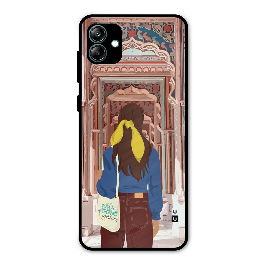 wonderful Girl Metal Back Case for Galaxy A04