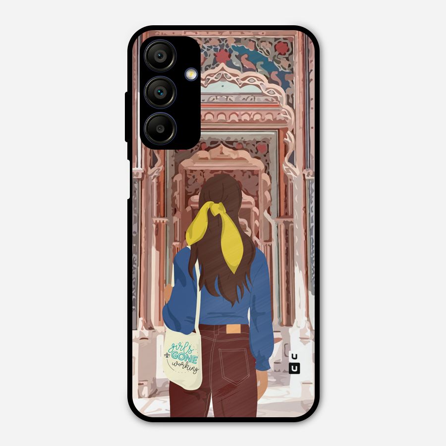 wonderful Girl Metal Back Case for Galaxy A15 5G