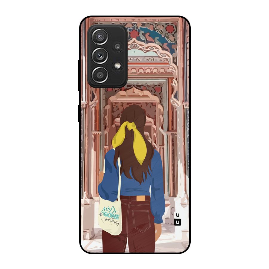 wonderful Girl Metal Back Case for Galaxy A52s 5G