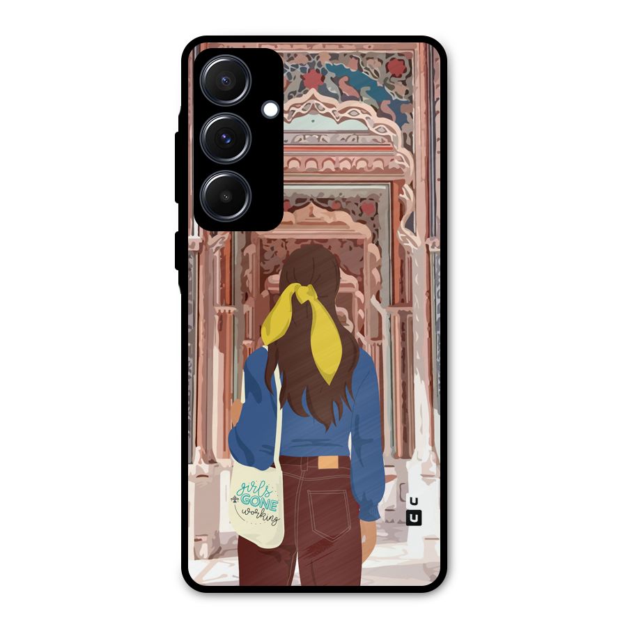 wonderful Girl Metal Back Case for Galaxy A55