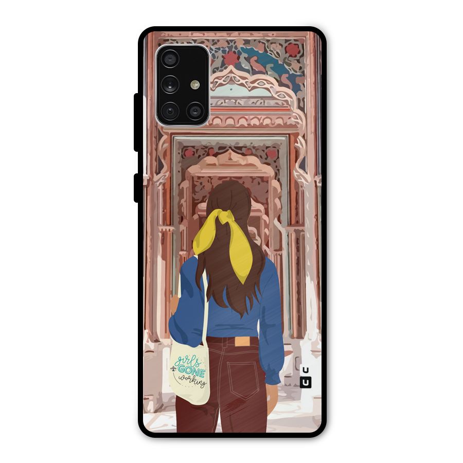 wonderful Girl Metal Back Case for Galaxy A71