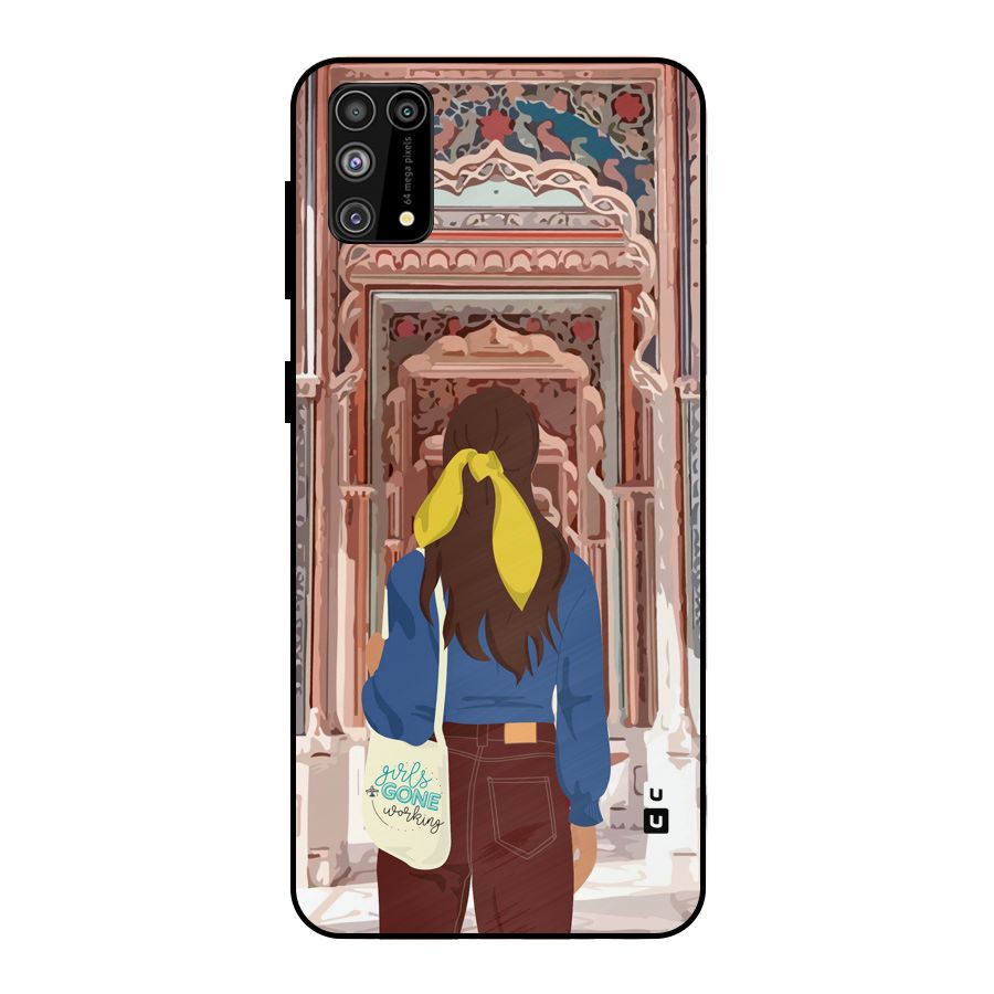 wonderful Girl Metal Back Case for Galaxy F41