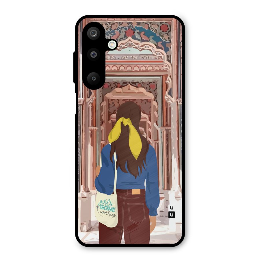 wonderful Girl Metal Back Case for Galaxy M16