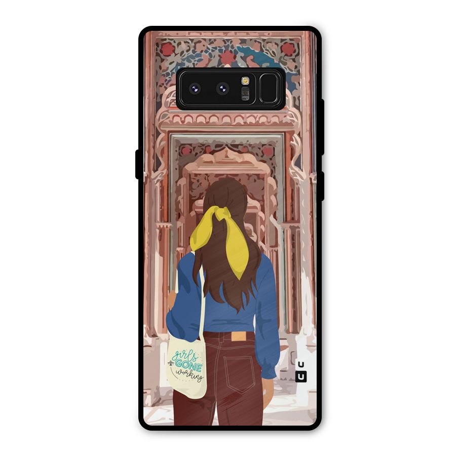 wonderful Girl Metal Back Case for Galaxy Note 8