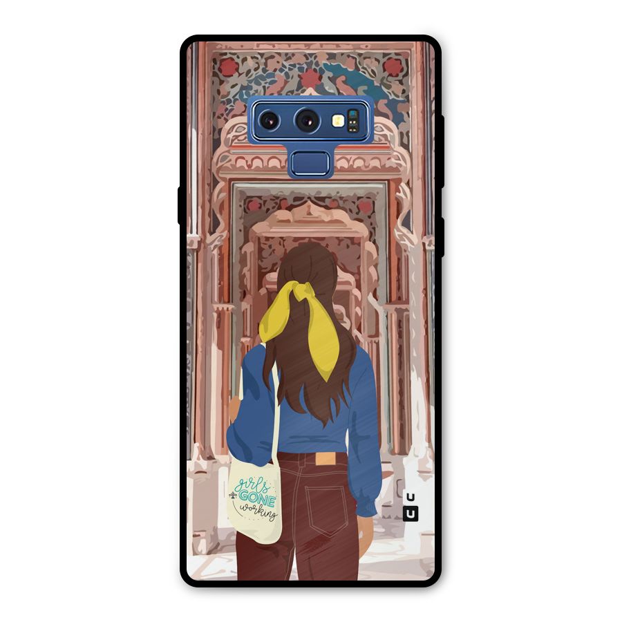 wonderful Girl Metal Back Case for Galaxy Note 9