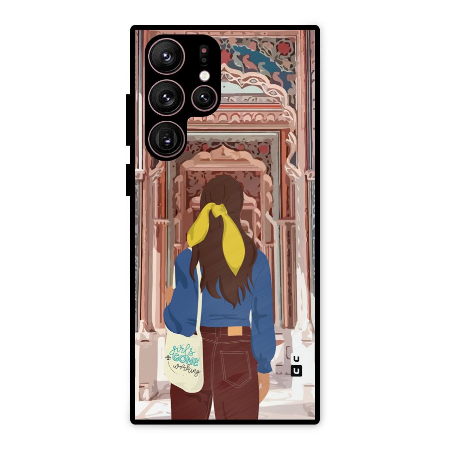 wonderful Girl Metal Back Case for Galaxy S22 Ultra 5G