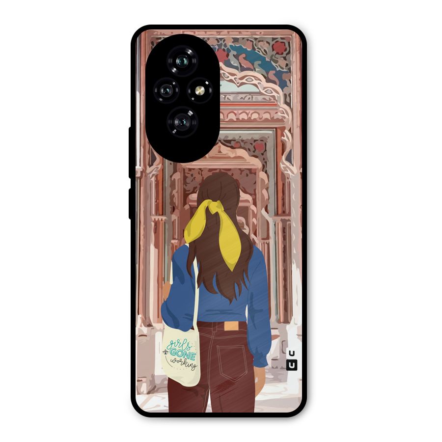 wonderful Girl Metal Back Case for Honor 200