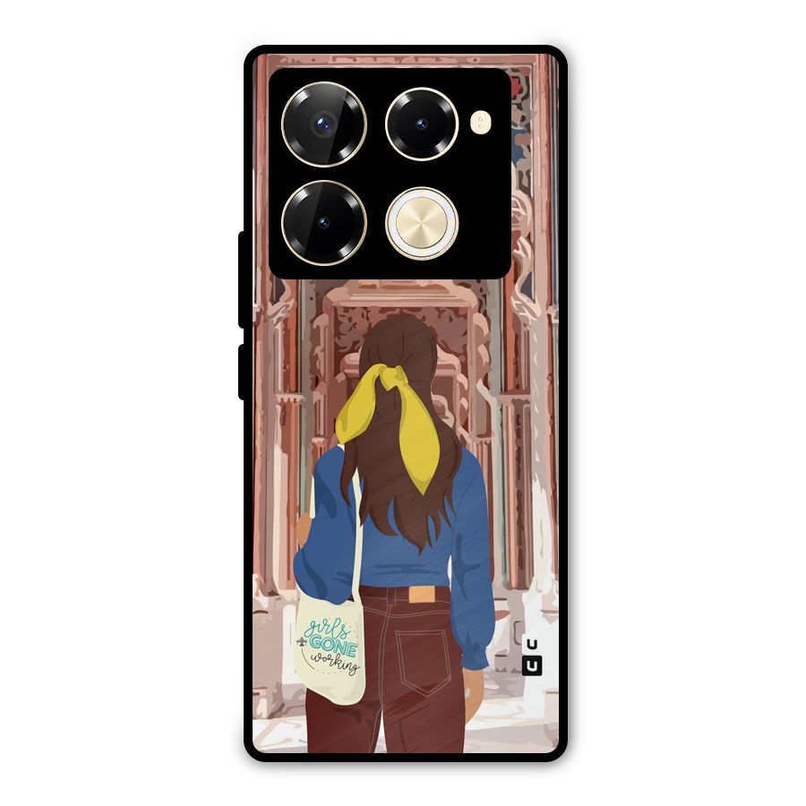 wonderful Girl Metal Back Case for Infinix Note 40 Pro
