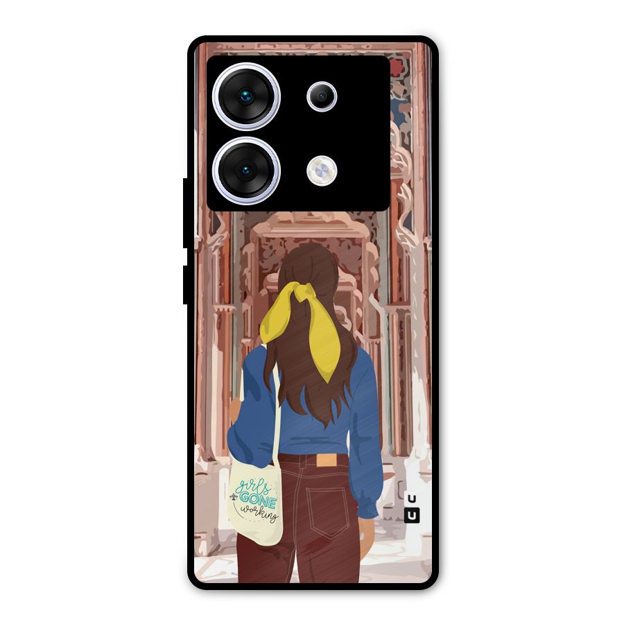 wonderful Girl Metal Back Case for Infinix Zero 30 5G