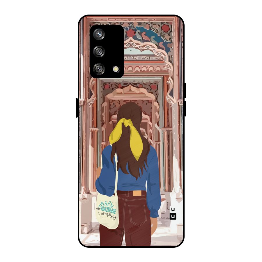 wonderful Girl Metal Back Case for Oppo F19