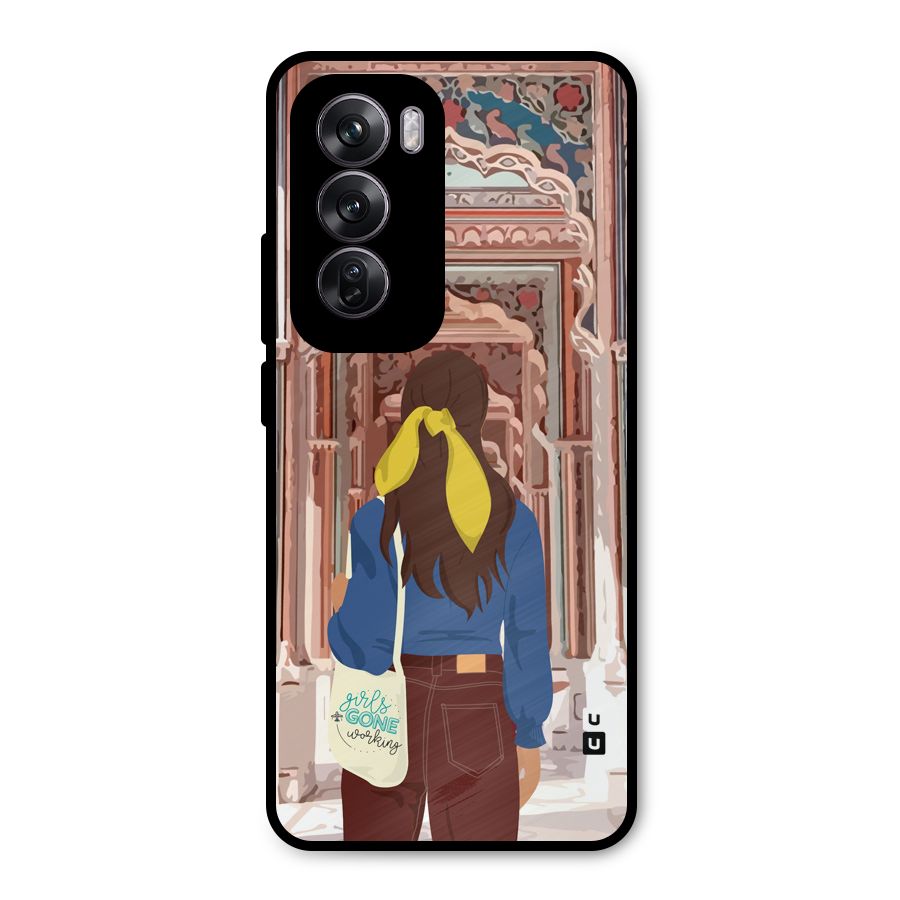 wonderful Girl Metal Back Case for Oppo Reno12 Pro