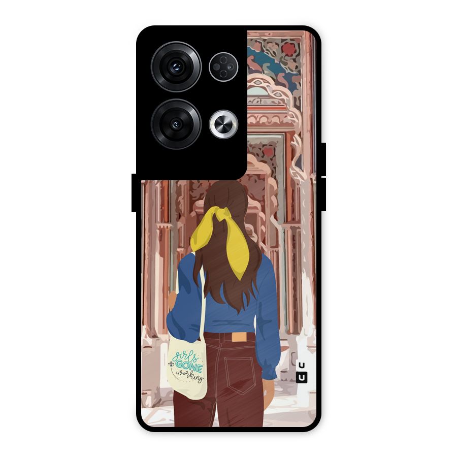 wonderful Girl Metal Back Case for Oppo Reno8 Pro 5G