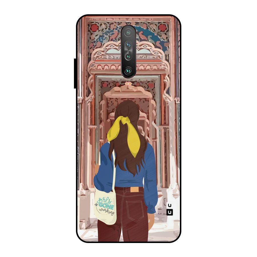 wonderful Girl Metal Back Case for Poco X2