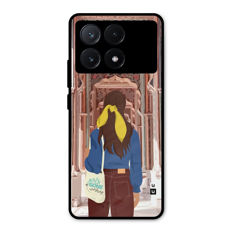 wonderful Girl Metal Back Case for Poco X6 Pro
