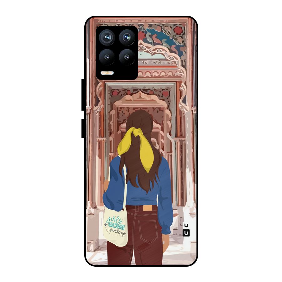 wonderful Girl Metal Back Case for Realme 8 Pro