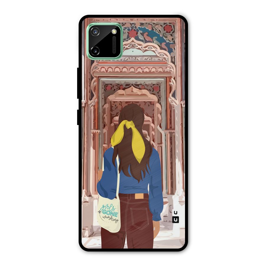 wonderful Girl Metal Back Case for Realme C11