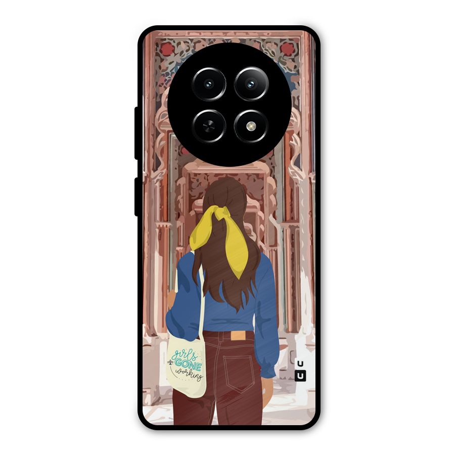 wonderful Girl Metal Back Case for Realme Narzo 70x 5G