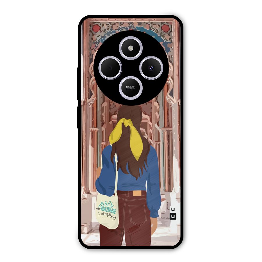wonderful Girl Metal Back Case for Redmi A4