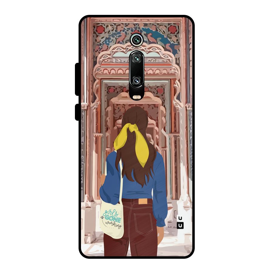 wonderful Girl Metal Back Case for Redmi K20