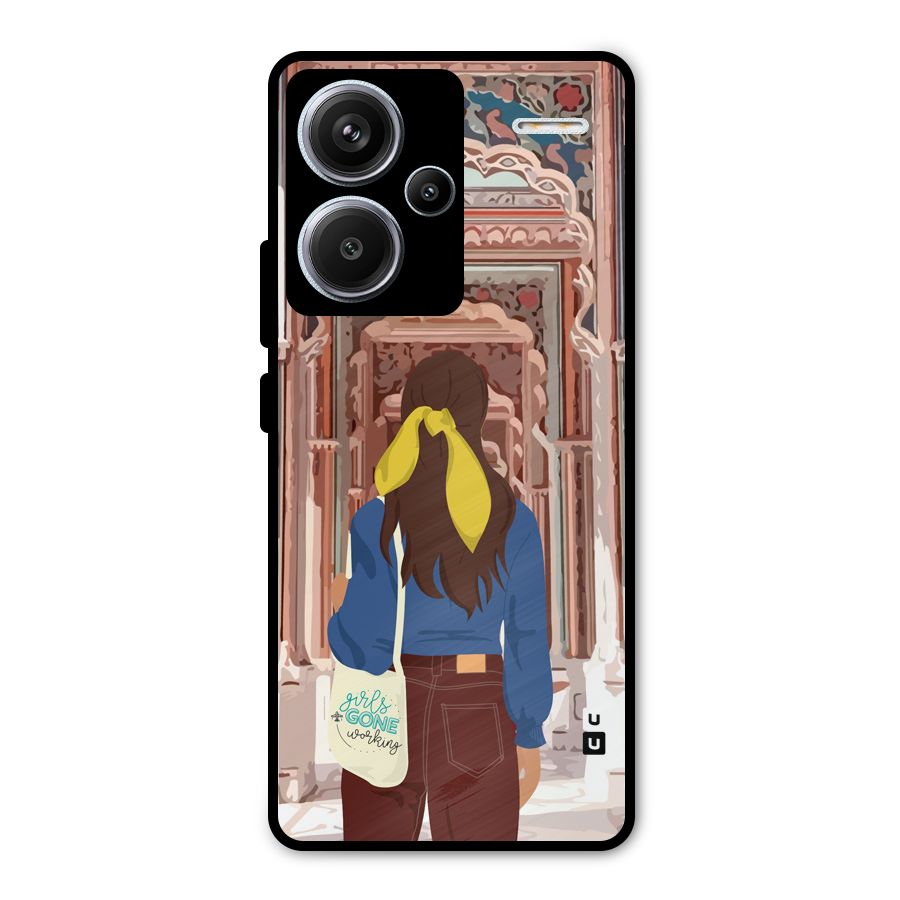 wonderful Girl Metal Back Case for Redmi Note 13 Pro Plus