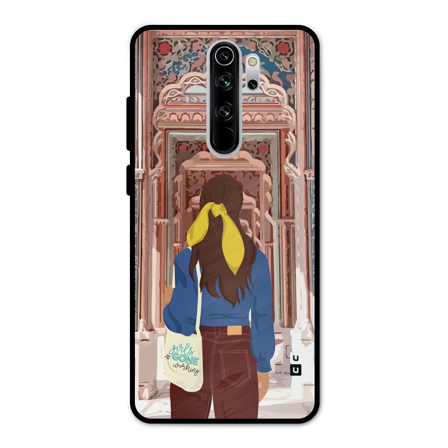 wonderful Girl Metal Back Case for Redmi Note 8 Pro