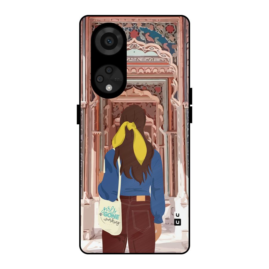 wonderful Girl Metal Back Case for Reno8 T 5G