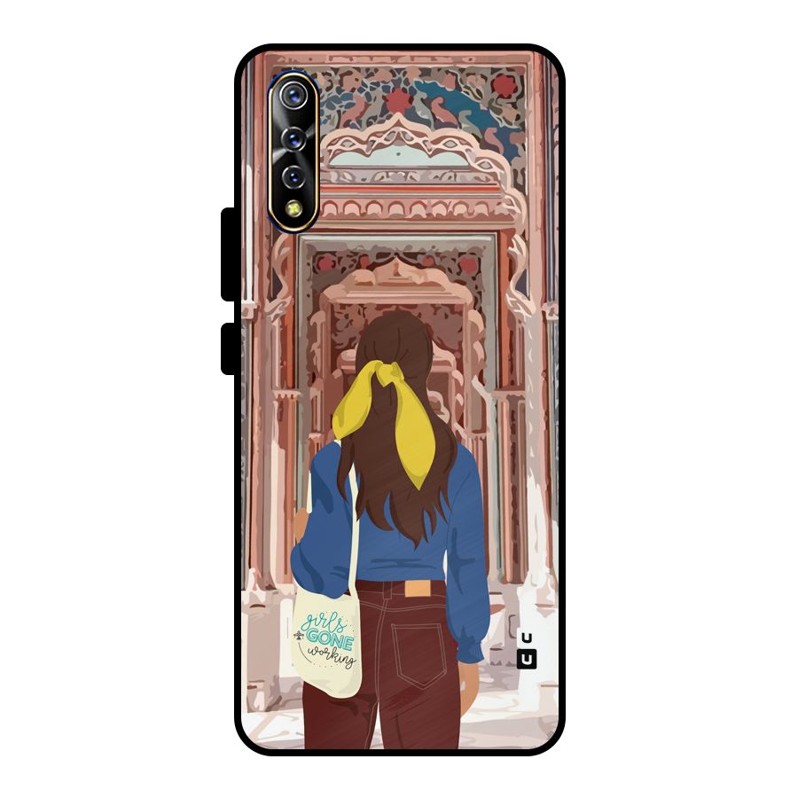 wonderful Girl Metal Back Case for Vivo S1