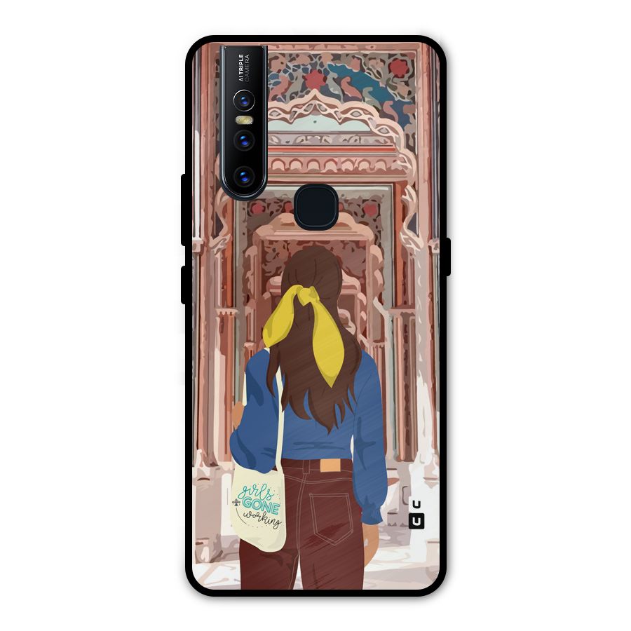 wonderful Girl Metal Back Case for Vivo V15