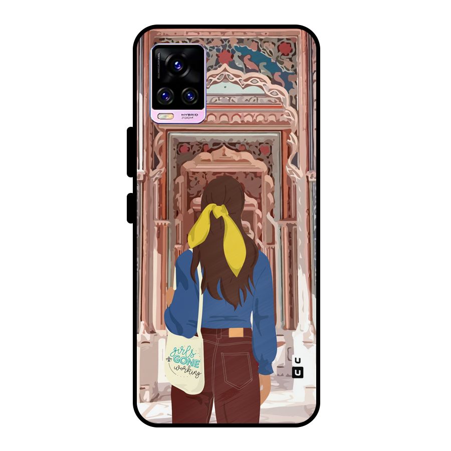 wonderful Girl Metal Back Case for Vivo V20 Pro
