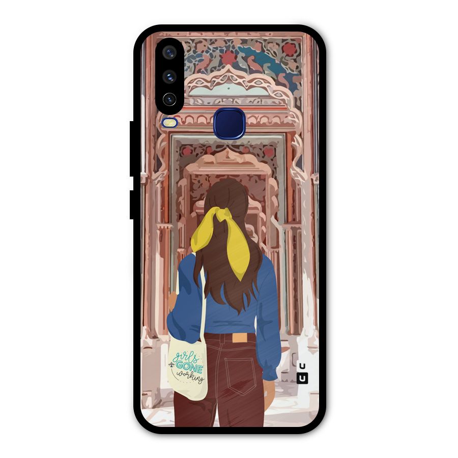 wonderful Girl Metal Back Case for Vivo Y15