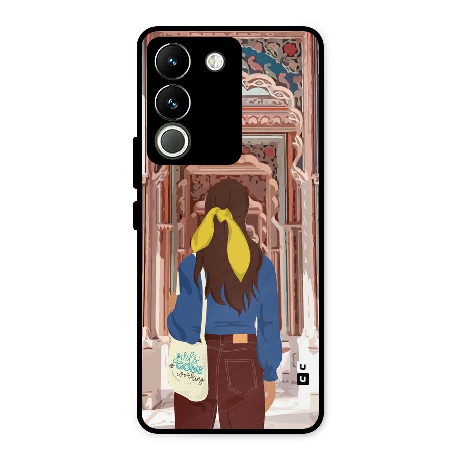 wonderful Girl Metal Back Case for Vivo Y200