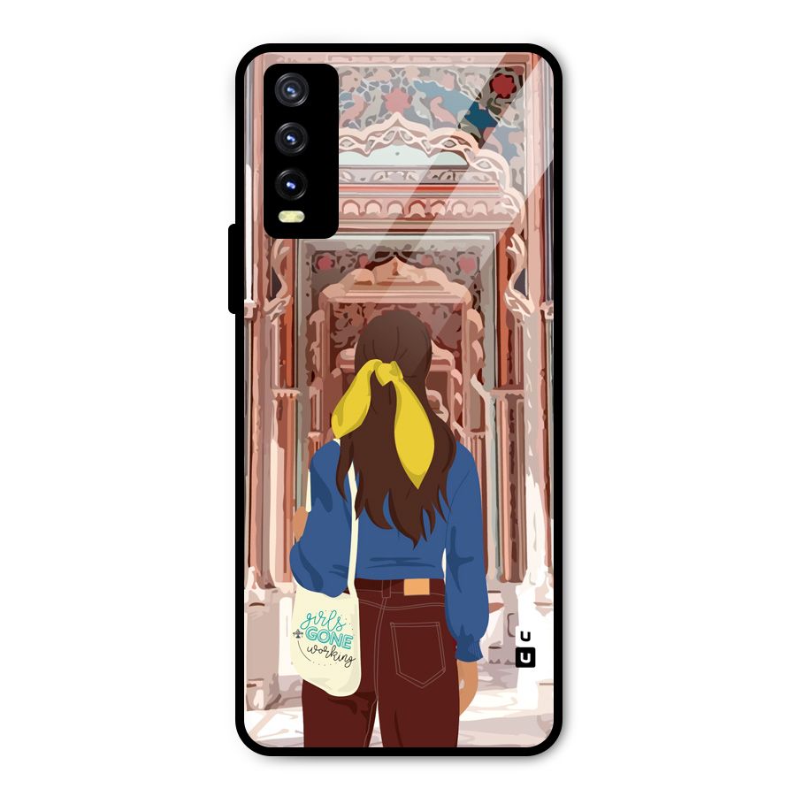 wonderful Girl Metal Back Case for Vivo Y20g