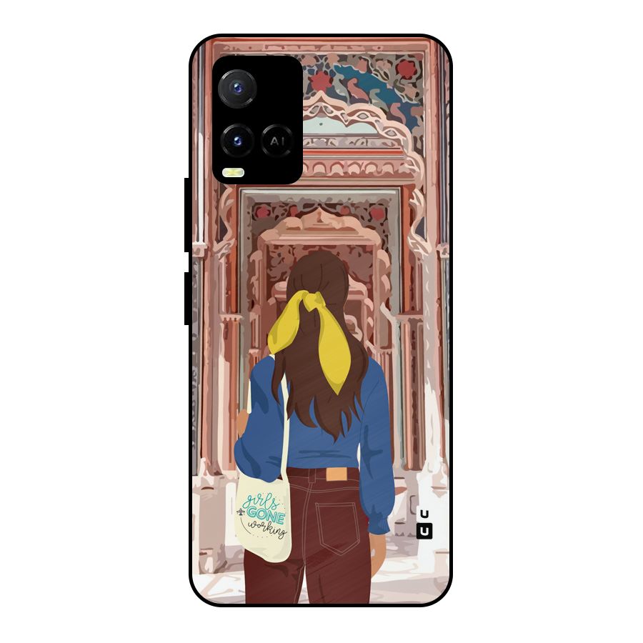 wonderful Girl Metal Back Case for Vivo Y21T