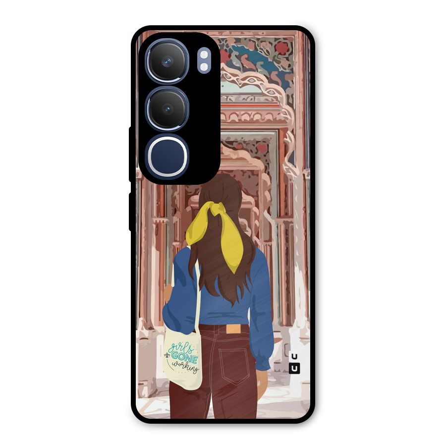 wonderful Girl Metal Back Case for Vivo Y29