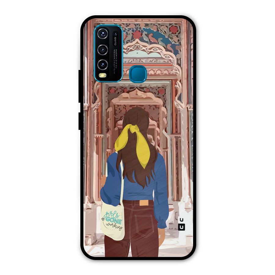 wonderful Girl Metal Back Case for Vivo Y30