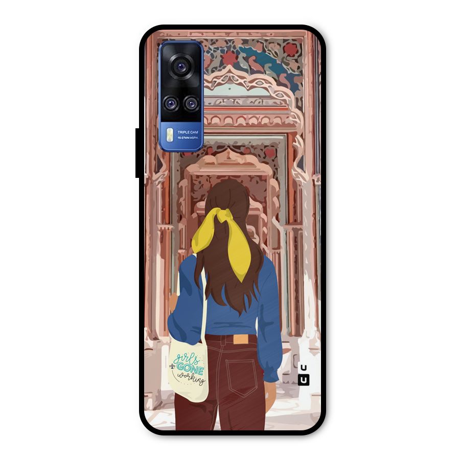 wonderful Girl Metal Back Case for Vivo Y51A
