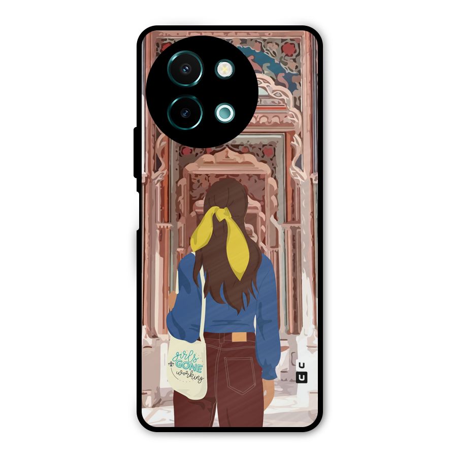 wonderful Girl Metal Back Case for Vivo Y58