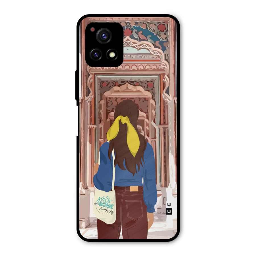 wonderful Girl Metal Back Case for Vivo Y72 5G