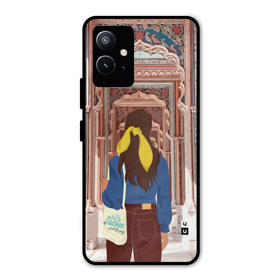 wonderful Girl Metal Back Case for Vivo Y75 5G
