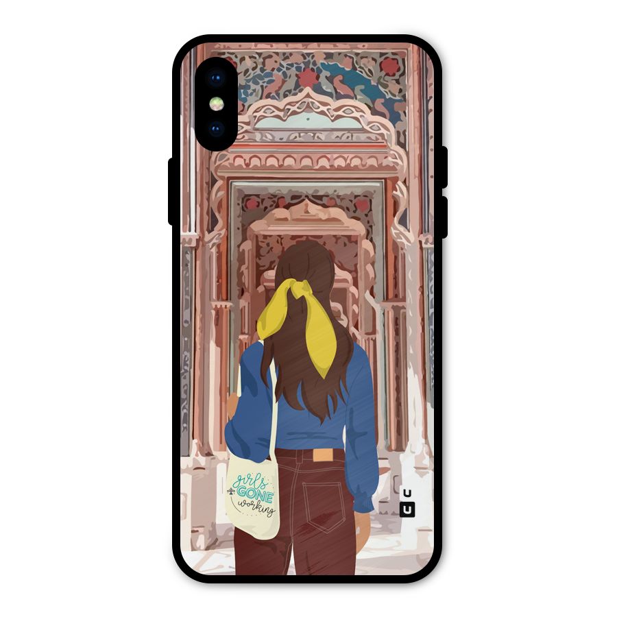 wonderful Girl Metal Back Case for iPhone X