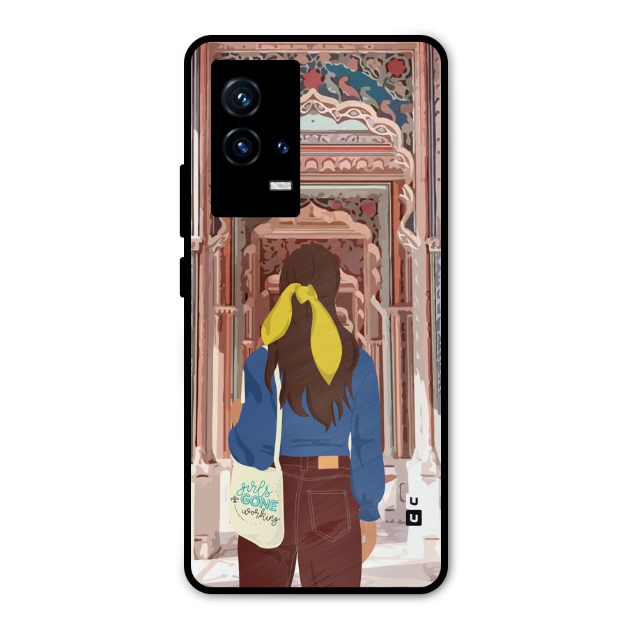 wonderful Girl Metal Back Case for iQOO 9 5G