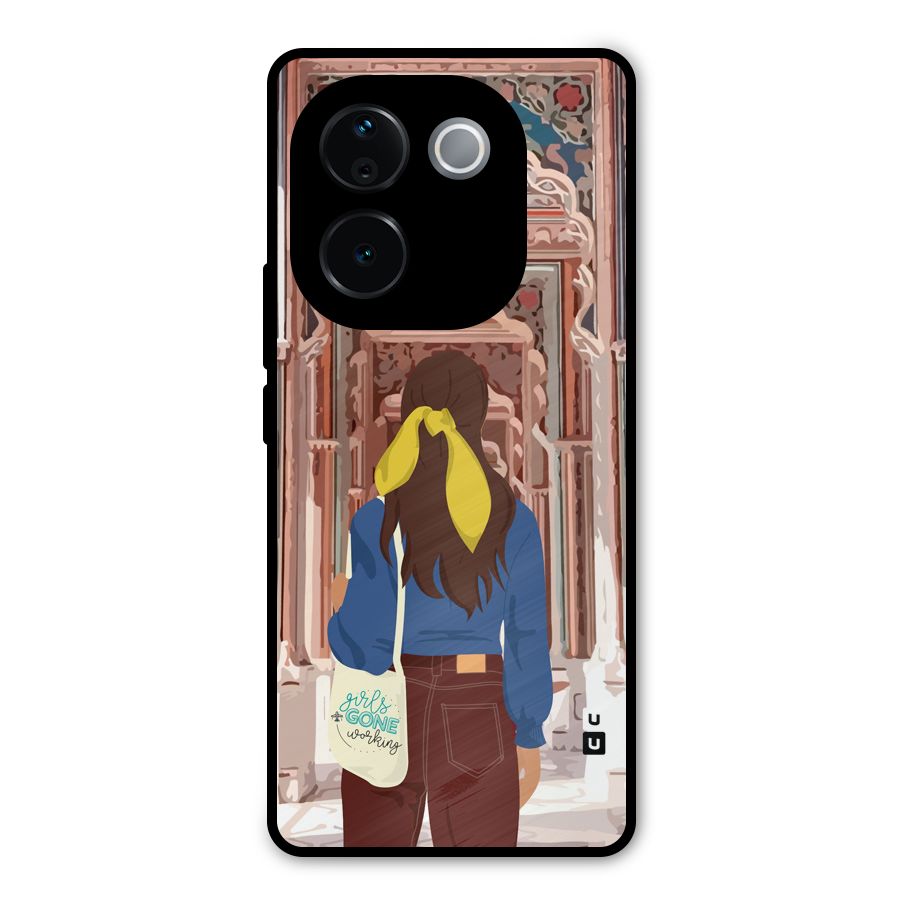 wonderful Girl Metal Back Case for iQOO Z9s Pro