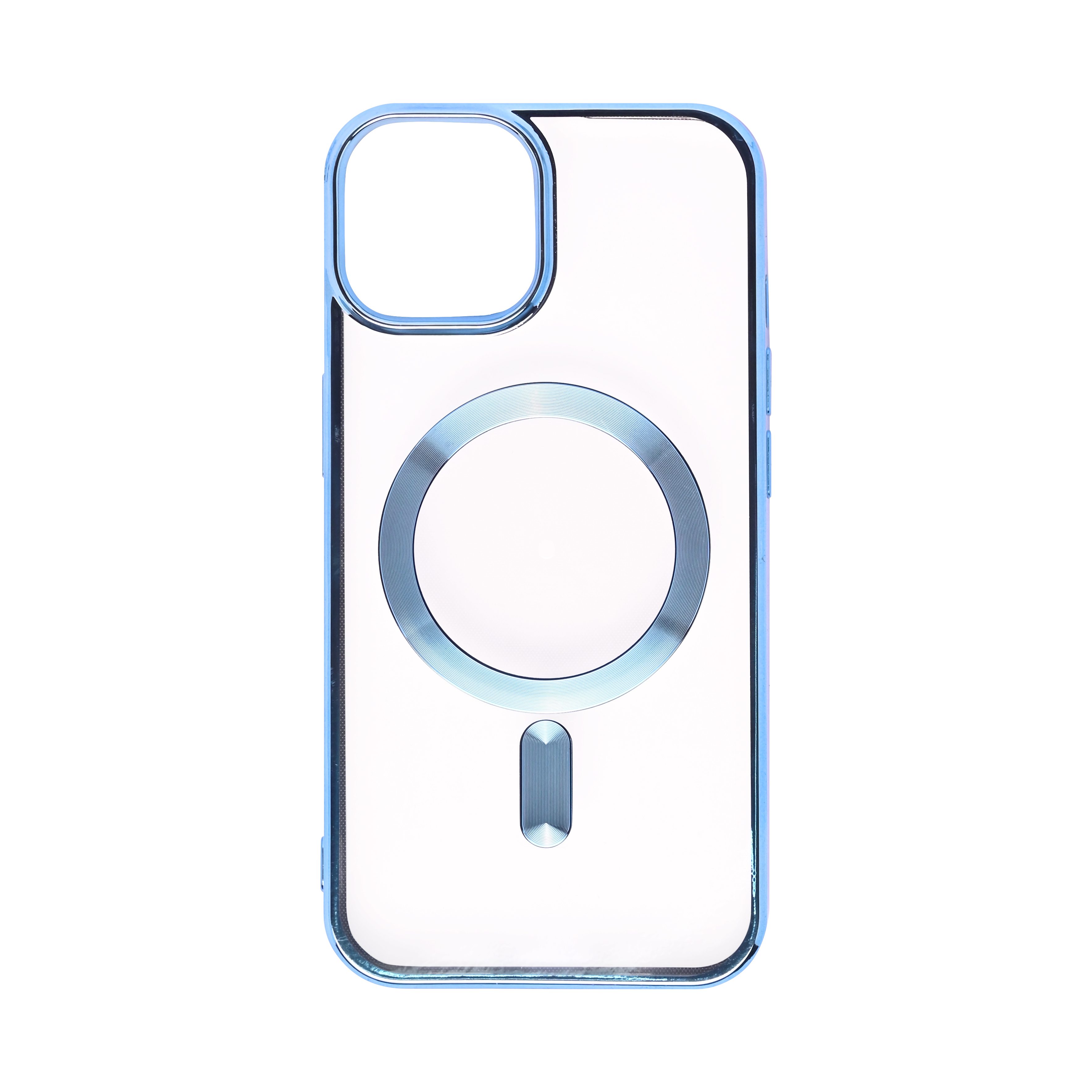 Magsafe Clear Slim with Camera Protection (Reflective Denim Blue) Silicone Back Case for iPhone 12