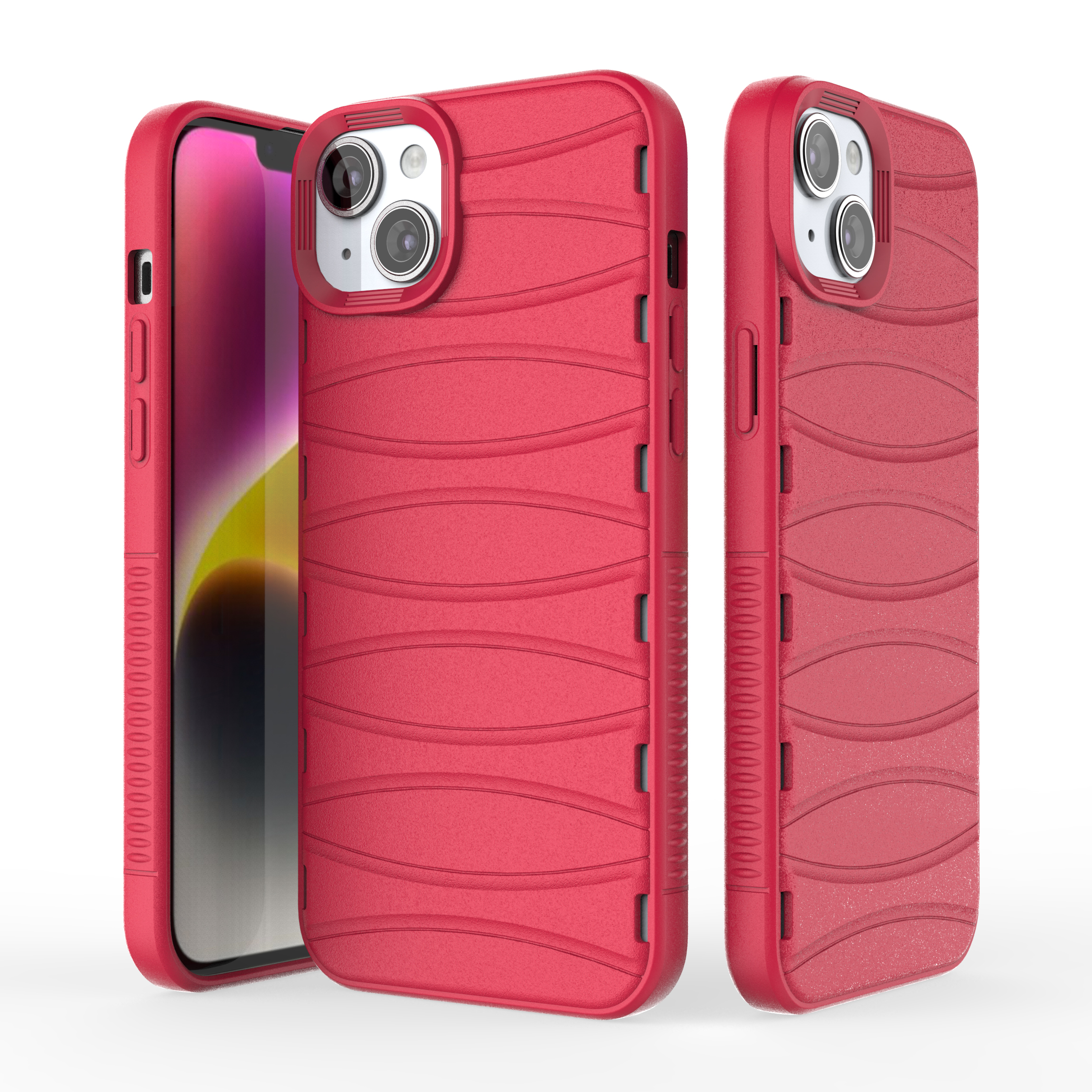 Valentine Red - Premium Soft Heat Dissipation Breathable Silicone Back Case for iPhone 14 Plus