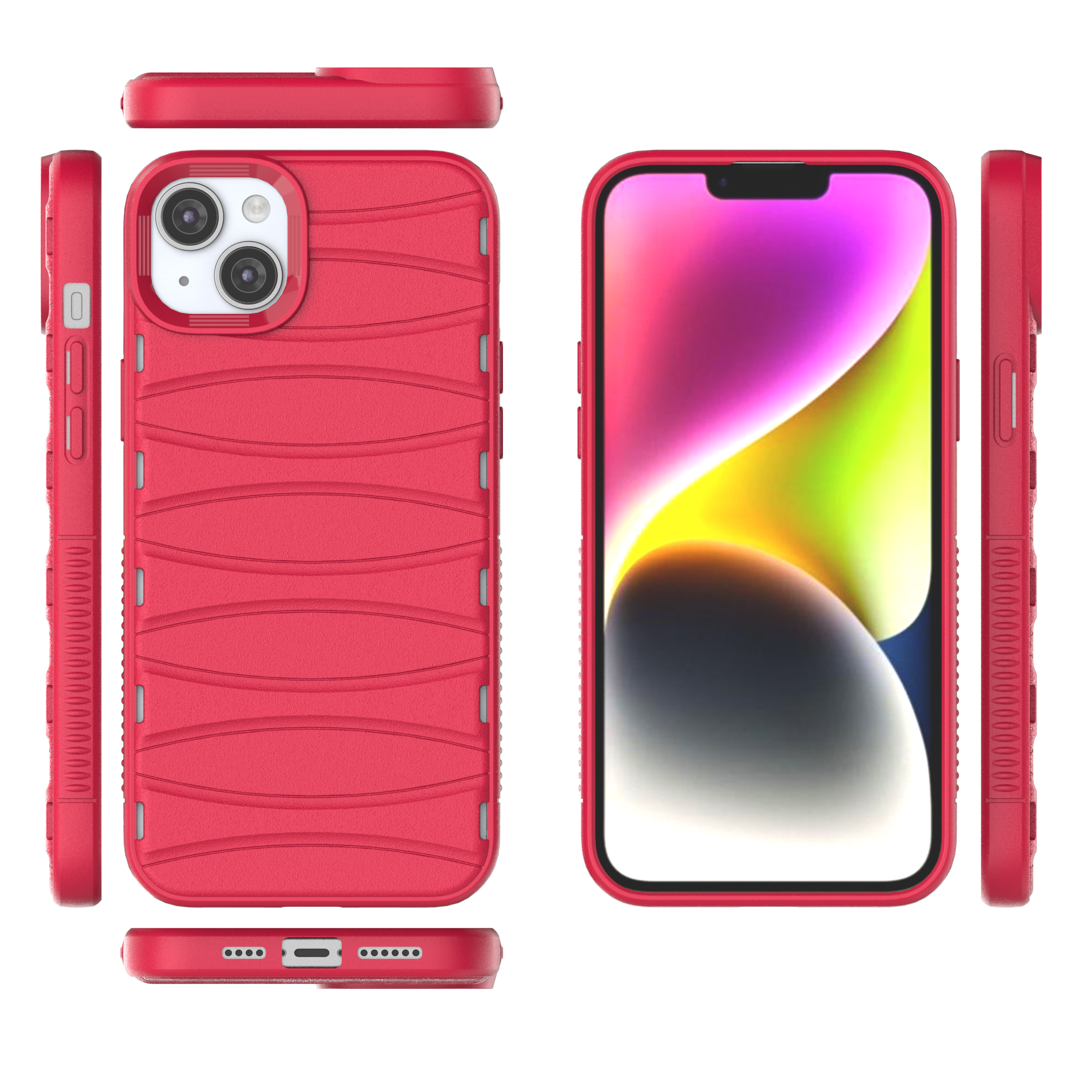 Valentine Red - Premium Soft Heat Dissipation Breathable Silicone Back Case for iPhone 14 Plus